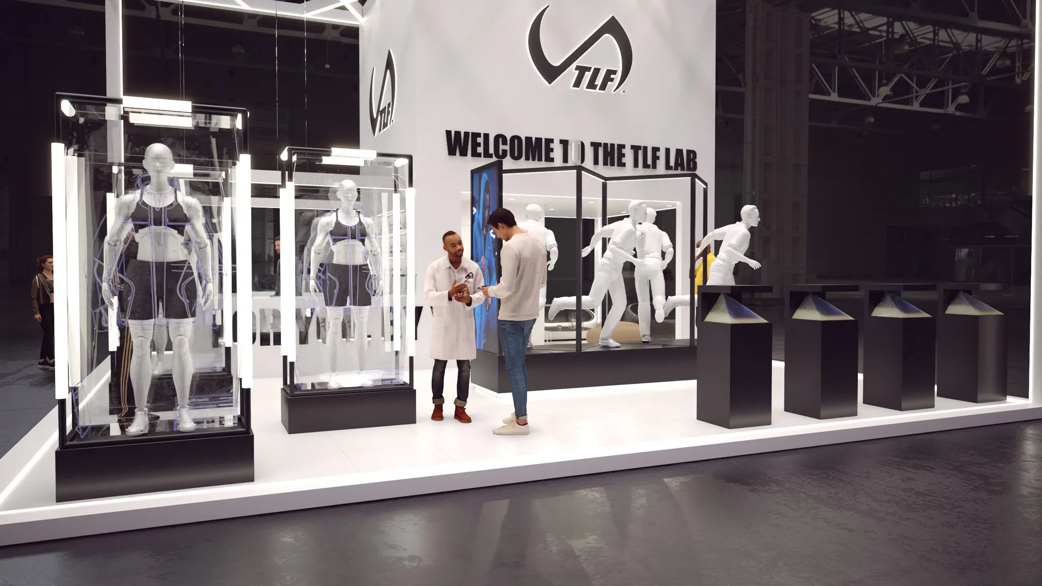 30x30 Island booth design by Reaction Space